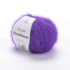 YARNART CHRISTMAS - SPARKLY KNITTING YARN PURPLE - 41