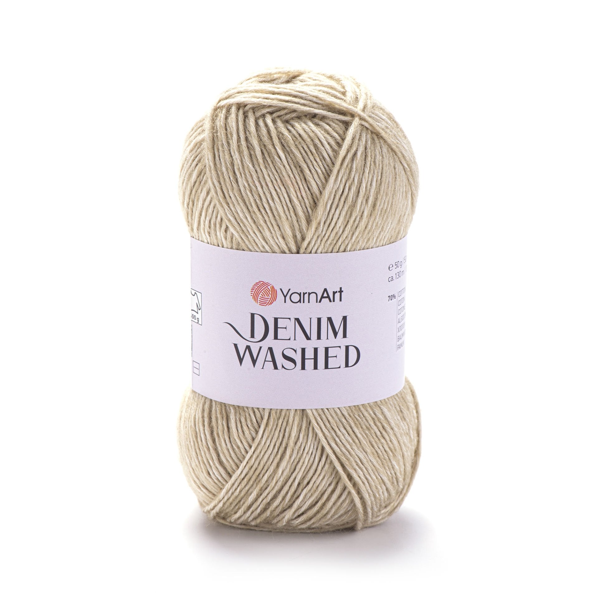 YARNART DENIM WASHED - MELANGE KNITTING YARN BEIGE - 914