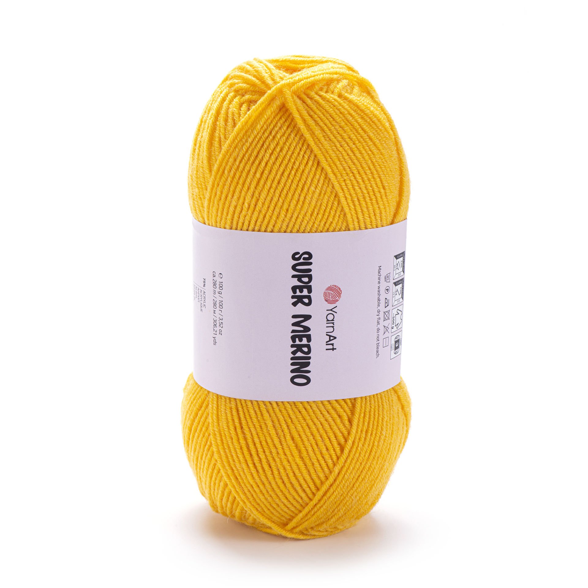 YARNART SUPER MERINO - KNITTING YARN DARK YELLOW - 779