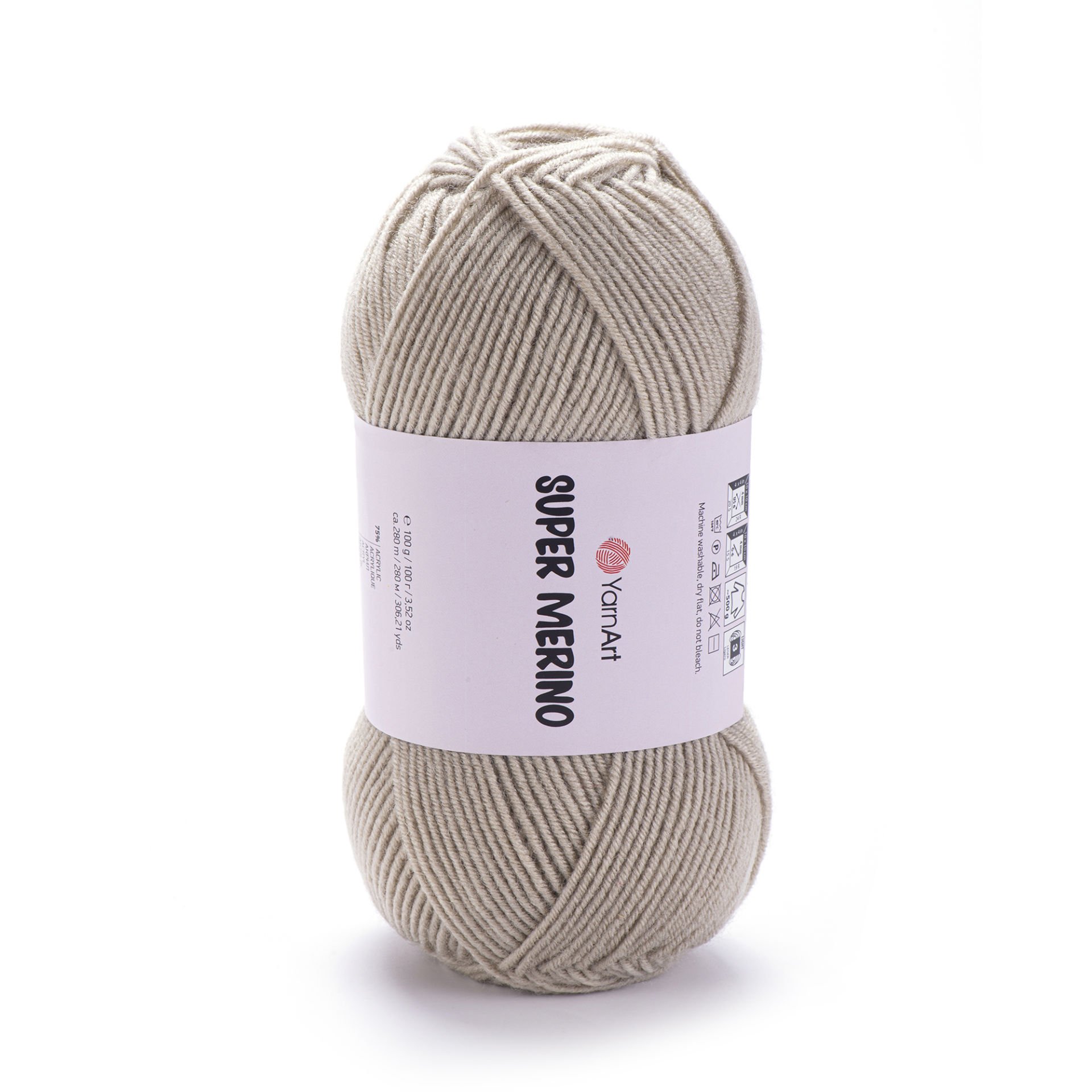 YARNART SUPER MERINO - KNITTING YARN TAUPE - 257