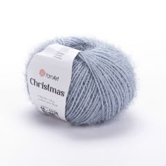 YARNART CHRISTMAS - SPARKLY KNITTING YARN GREY - 44