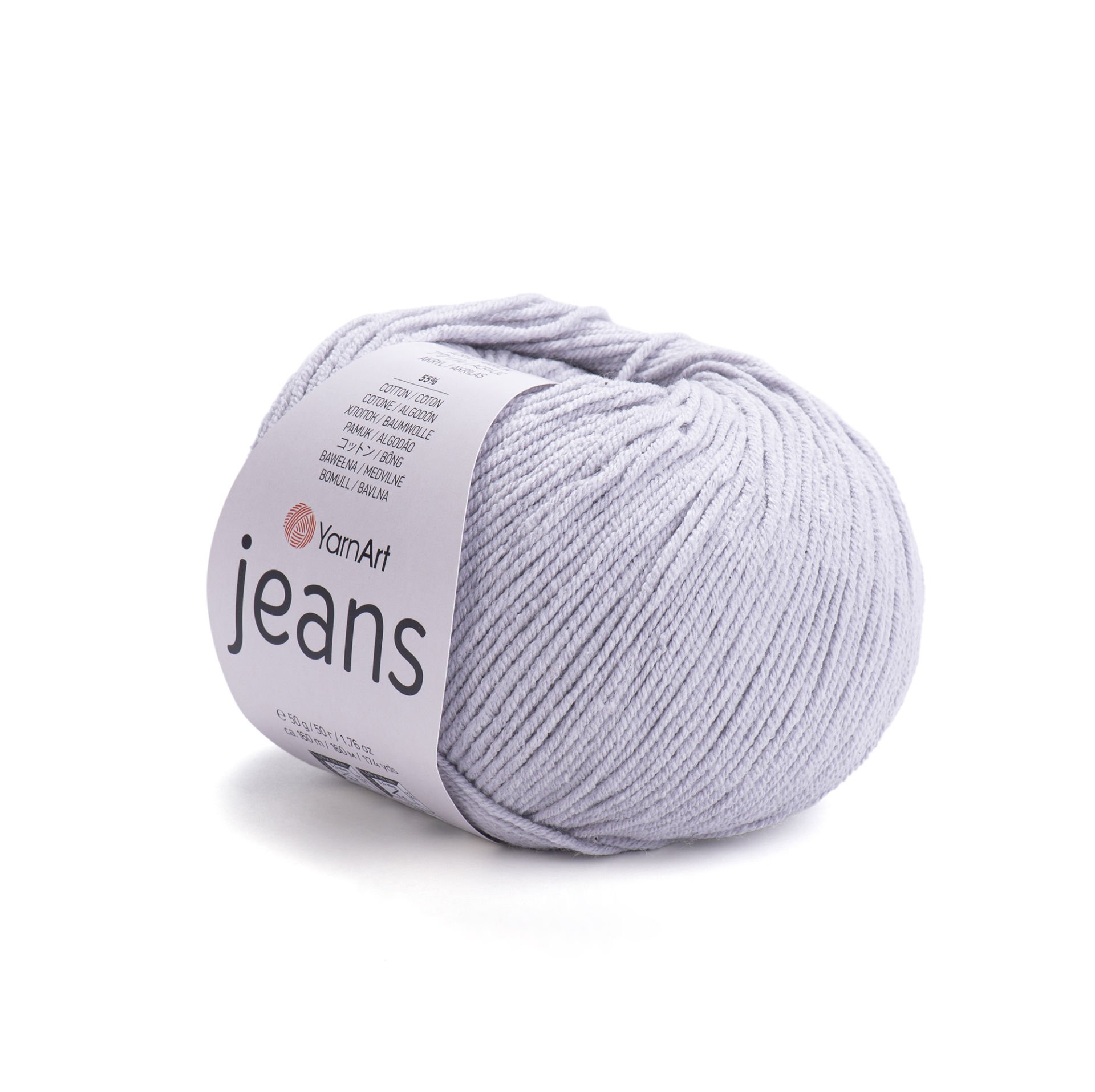 YARNART JEANS - KNITTING YARN GREY - 80