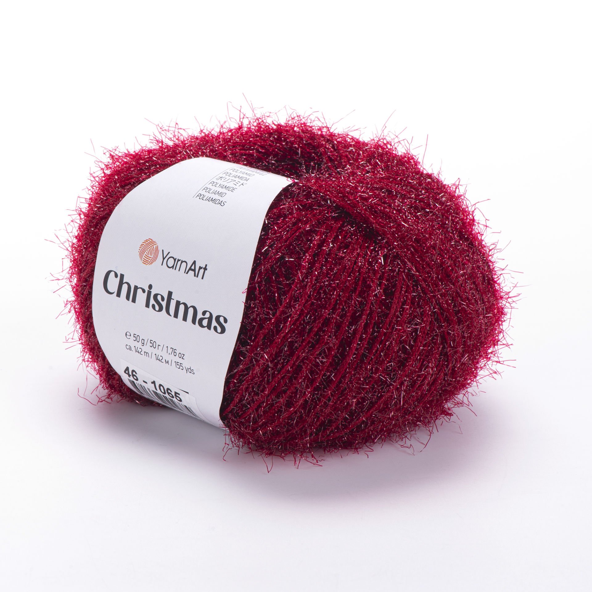 YARNART CHRISTMAS - SPARKLY KNITTING YARN DARK RED - 46