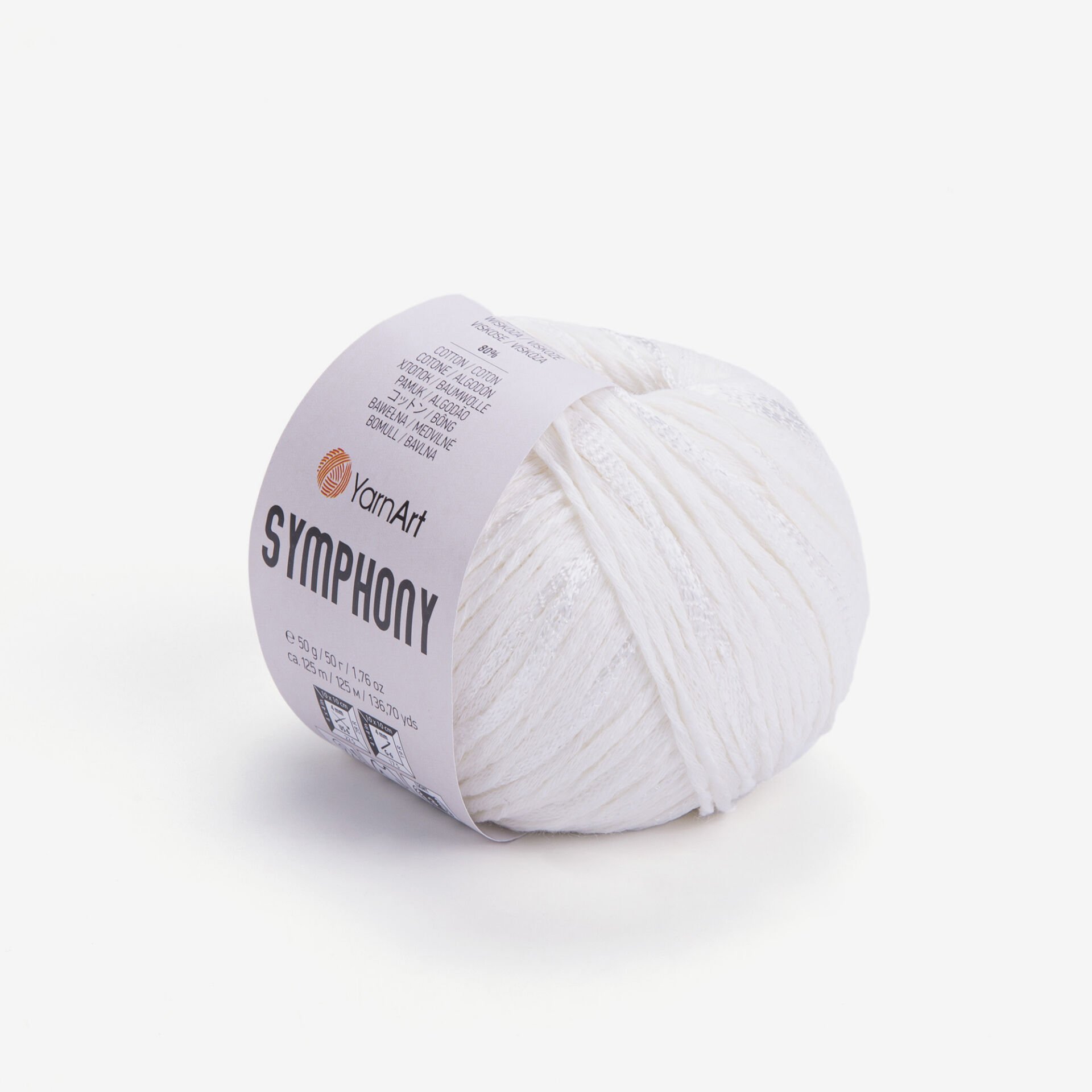 YARNART SYMPHONY - KNITTING YARN WHITE - 2101