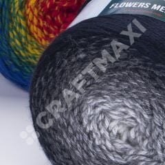 YARNART FLOWERS MERINO - MULTICOLOR KNITTING YARN VARIEGATED - 563