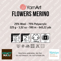 YARNART FLOWERS MERINO - MULTICOLOR KNITTING YARN VARIEGATED - 563