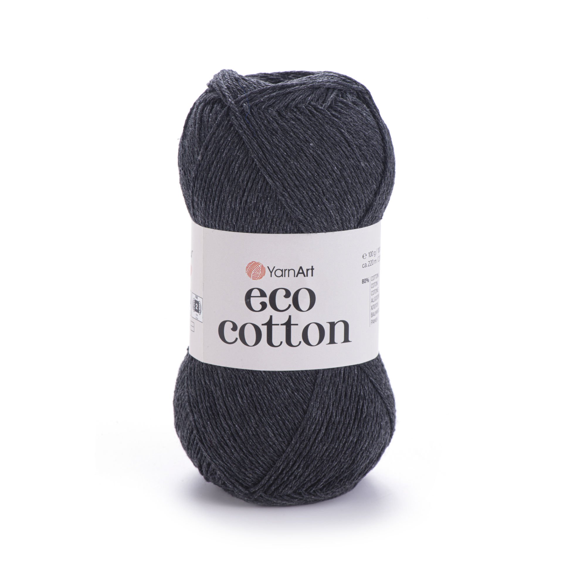 YARNART ECO COTTON - KNITTING YARN ANTHRACITE - 780