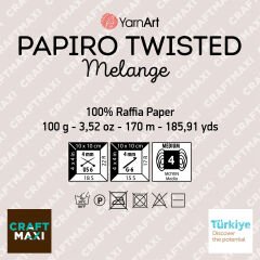 YARNART PAPIRO TWISTED MELANGE - PAPER RAFFIA