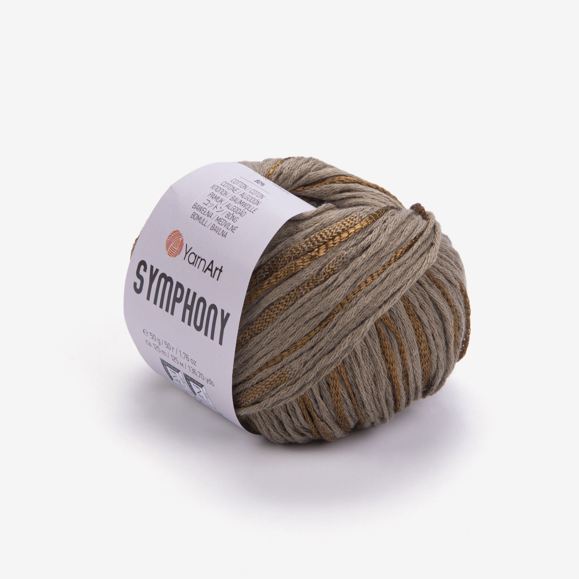 YARNART SYMPHONY - KNITTING YARN BROWN - 2107