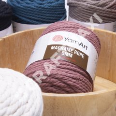 YARNART MACRAME ROPE 5 MM - MACRAME CORD BLUE - 763