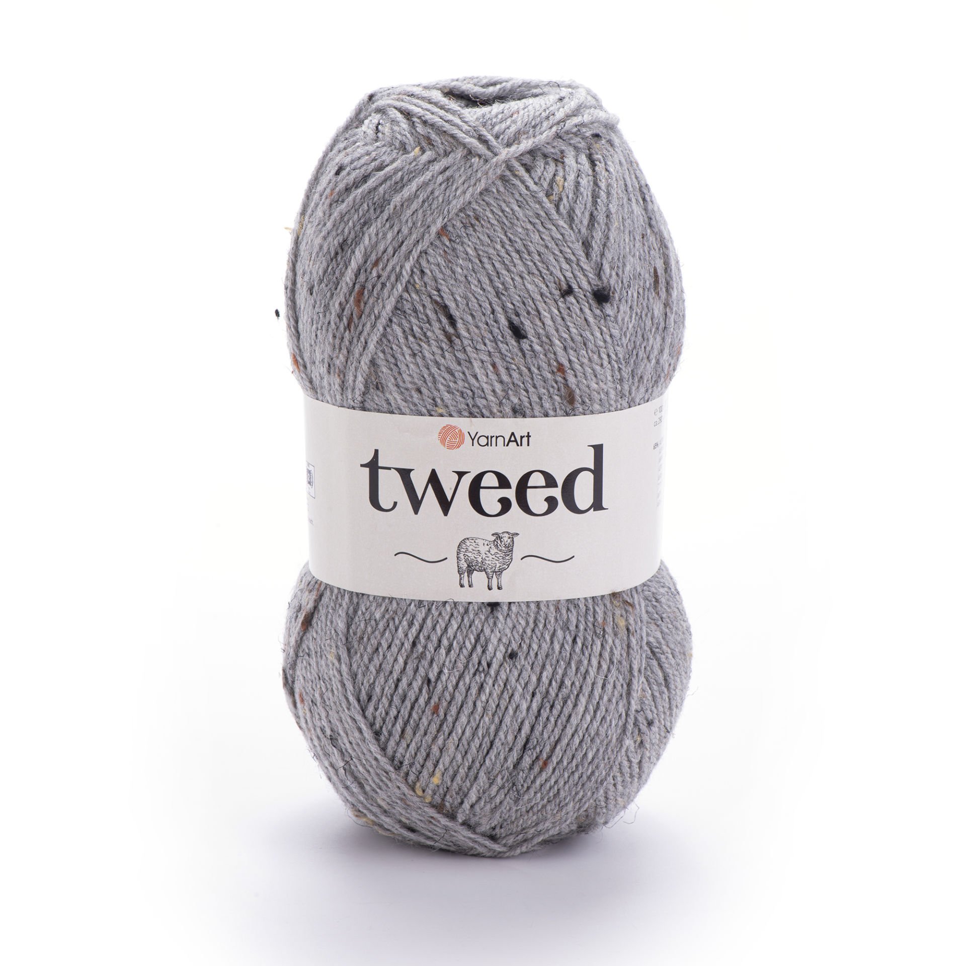 YARNART TWEED - KNITTING YARN GREY - 226