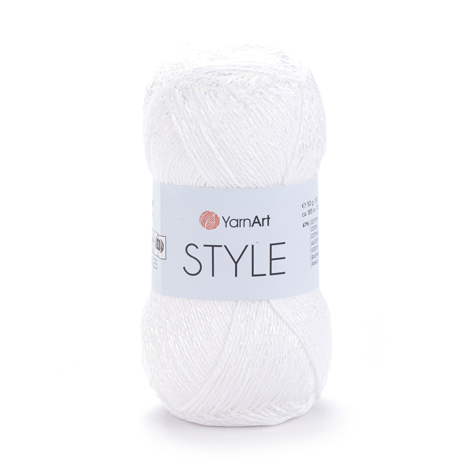 YARNART STYLE - SHINY KNITTING YARN WHITE - 650