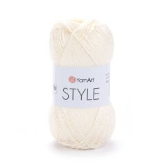 YARNART STYLE - SHINY KNITTING YARN CREAM - 652