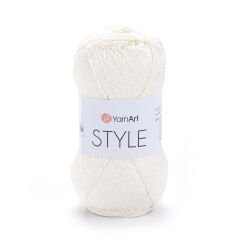 YARNART STYLE - SHINY KNITTING YARN OFF-WHITE - 653