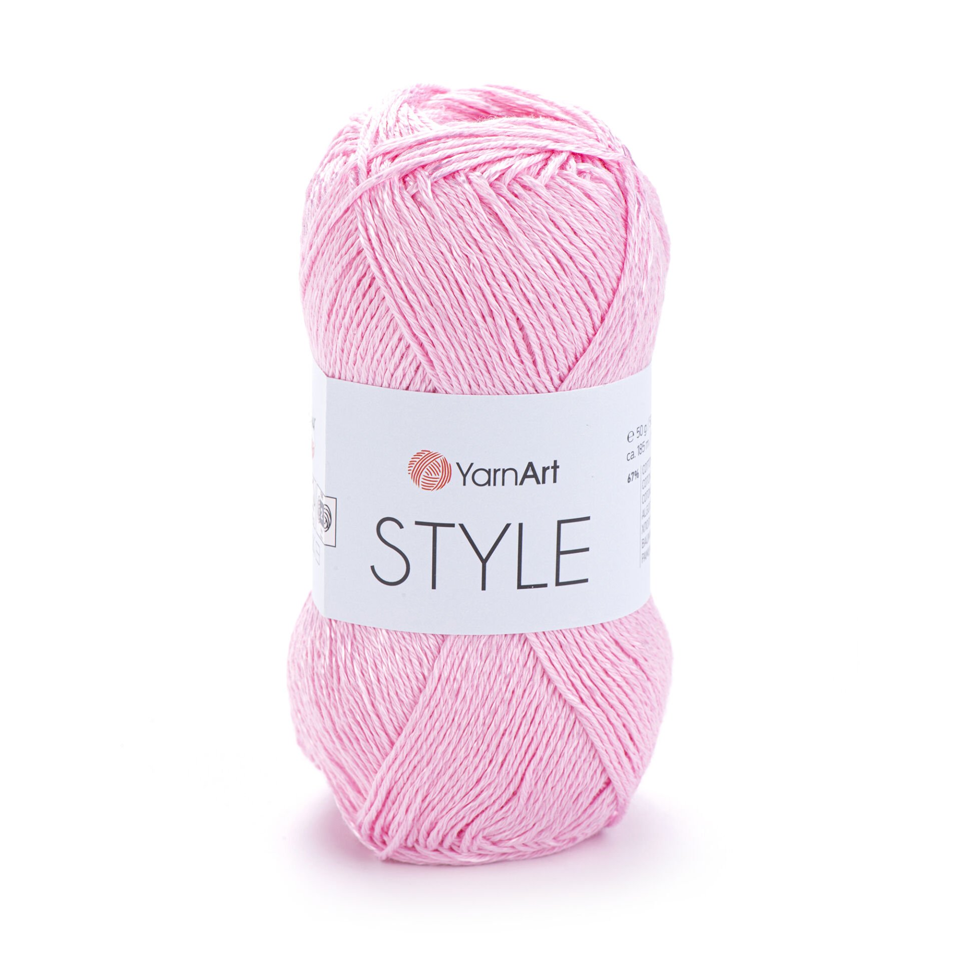 YARNART STYLE - SHINY KNITTING YARN LIGHT PINK - 660