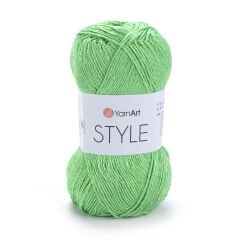 YARNART STYLE - SHINY KNITTING YARN GREEN - 663