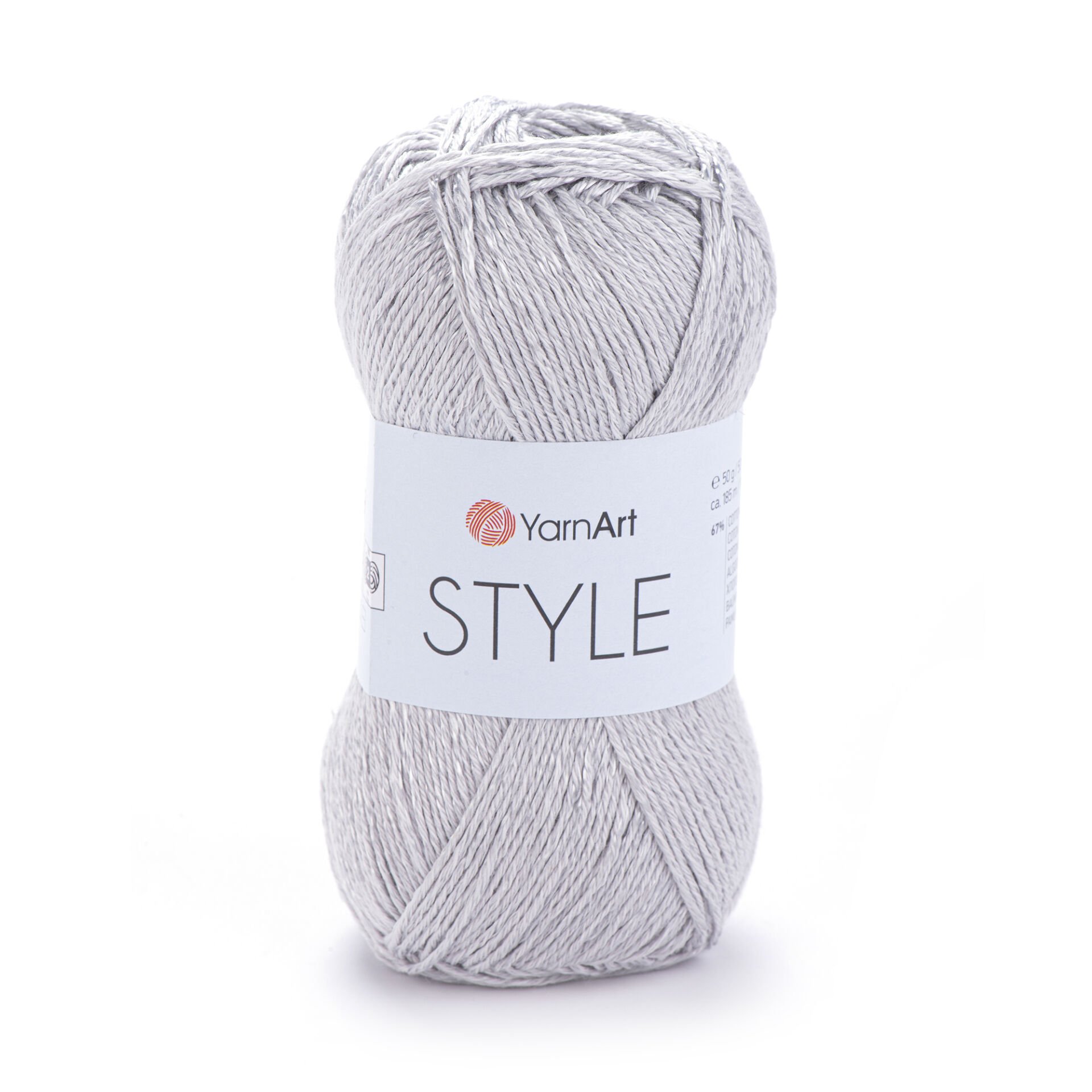 YARNART STYLE - SHINY KNITTING YARN LIGHT GREY - 666