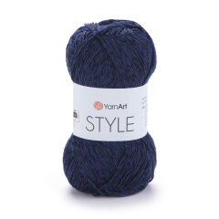 YARNART STYLE - SHINY KNITTING YARN NAVY - 670