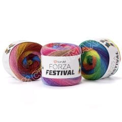 YARNART FORZA FESTIVAL - MULTICOLOR KNITTING YARN