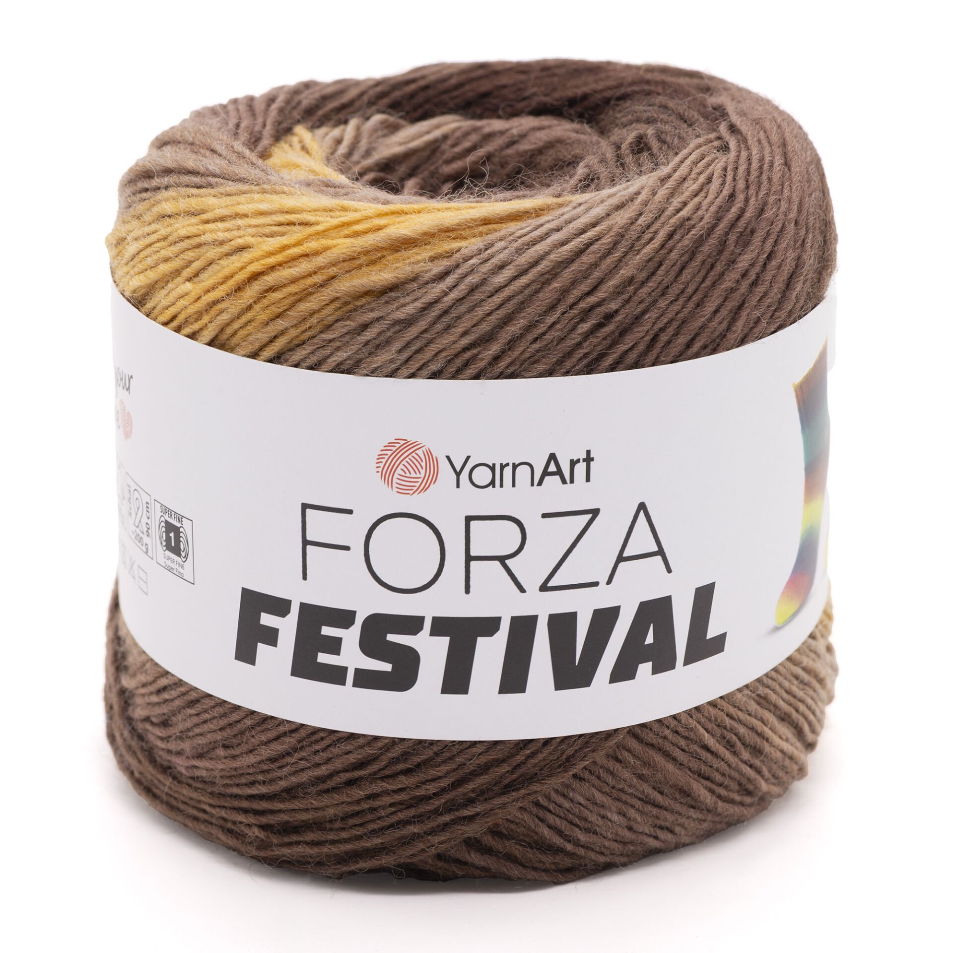 YARNART FORZA FESTIVAL - MULTICOLOR KNITTING YARN VARIEGATED - 2901