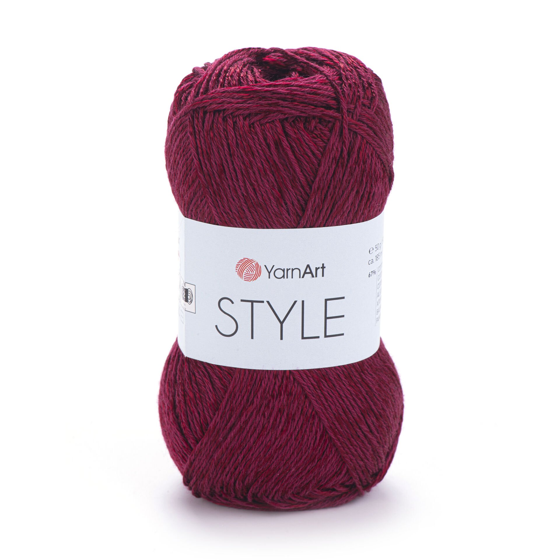 YARNART STYLE - SHINY KNITTING YARN CHERRY RED - 676