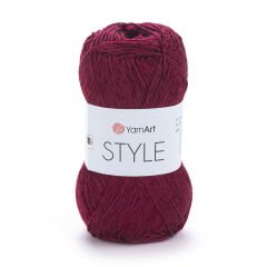 YARNART STYLE - SHINY KNITTING YARN CHERRY RED - 676