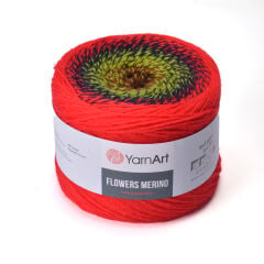 YARNART FLOWERS MERINO - MULTICOLOR KNITTING YARN VARIEGATED - 563