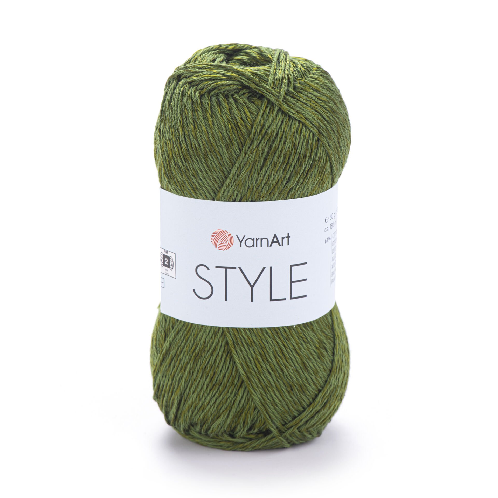 YARNART STYLE - SHINY KNITTING YARN OLIVE GREEN - 679