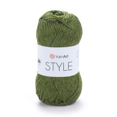 YARNART STYLE - SHINY KNITTING YARN OLIVE GREEN - 679