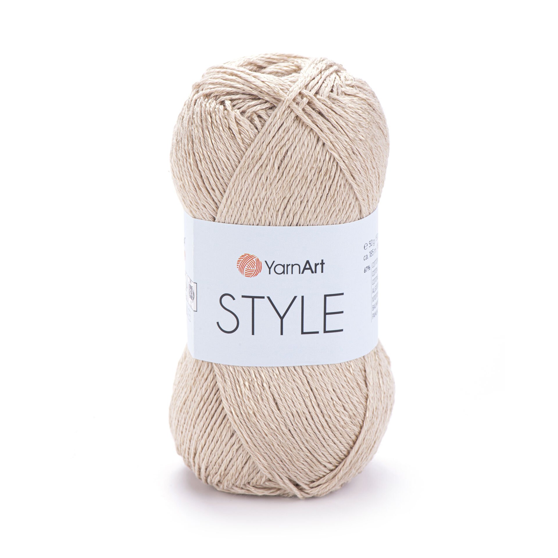YARNART STYLE - SHINY KNITTING YARN BEIGE - 654
