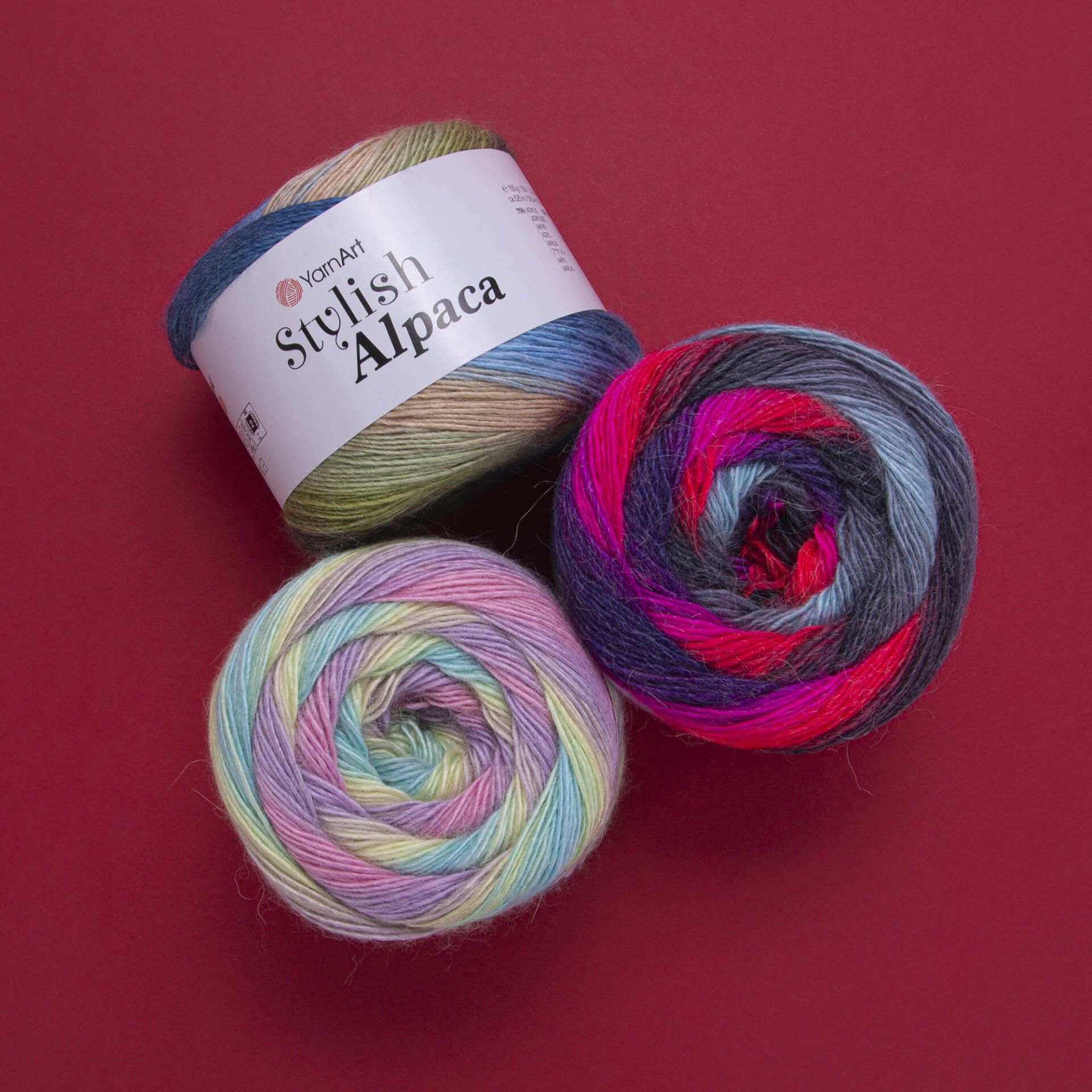 YARNART STYLISH ALPACA - MULTICOLOR KNITTING YARN