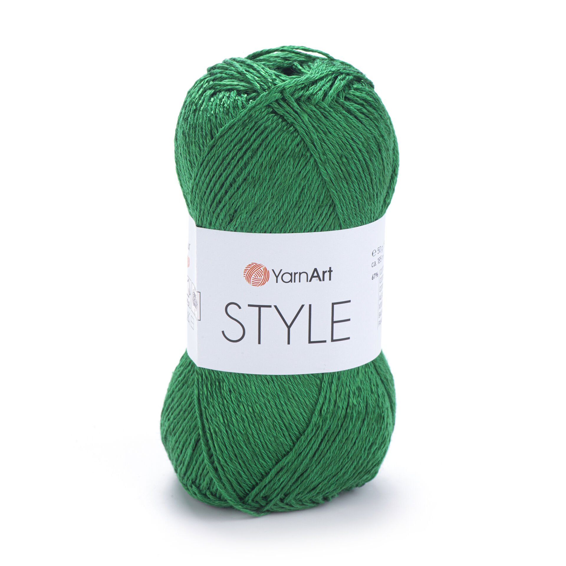 YARNART STYLE - SHINY KNITTING YARN DARK GREEN - 664