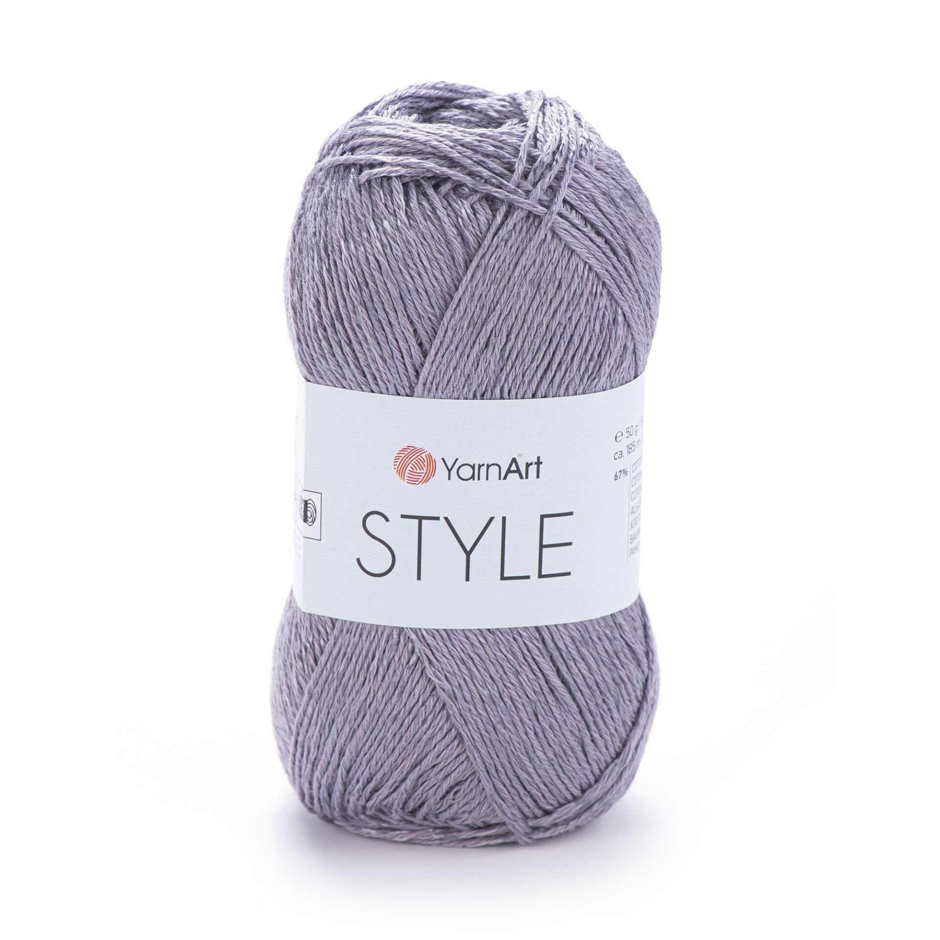 YARNART STYLE - SHINY KNITTING YARN GREY - 667