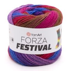 YARNART FORZA FESTIVAL - MULTICOLOR KNITTING YARN VARIEGATED - 2911