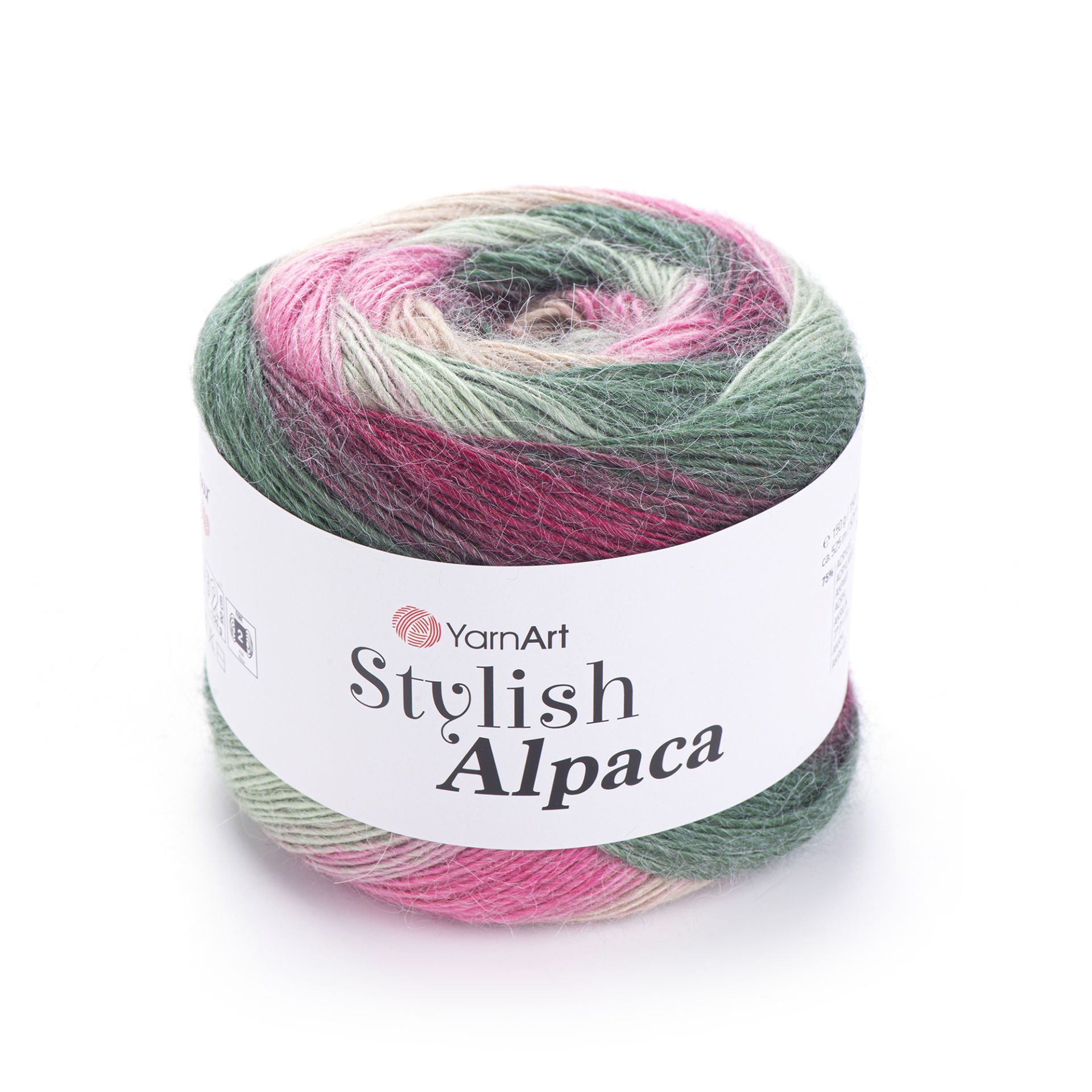 YARNART STYLISH ALPACA - MULTICOLOR KNITTING YARN VARIEGATED - 7706