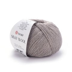 YARNART SILKY WOOL - KNITTING YARN MILKY BROWN - 337