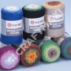 YARNART MACRAME COTTON SPECTRUM - MACRAME CORD VARIEGATED - 1312