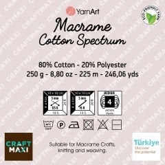 YARNART MACRAME COTTON SPECTRUM - MACRAME CORD VARIEGATED - 1311