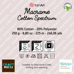 YARNART MACRAME COTTON SPECTRUM - MACRAME CORD VARIEGATED - 1312