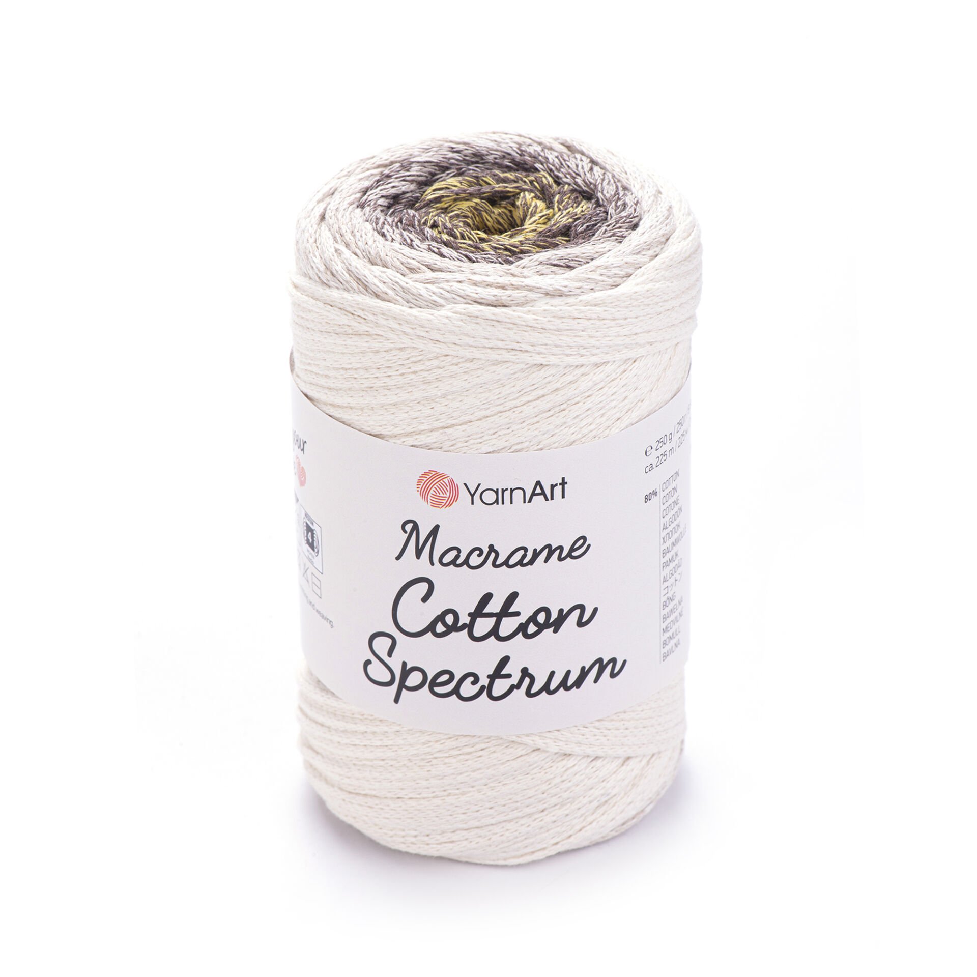 YARNART MACRAME COTTON SPECTRUM - MACRAME CORD VARIEGATED - 1301