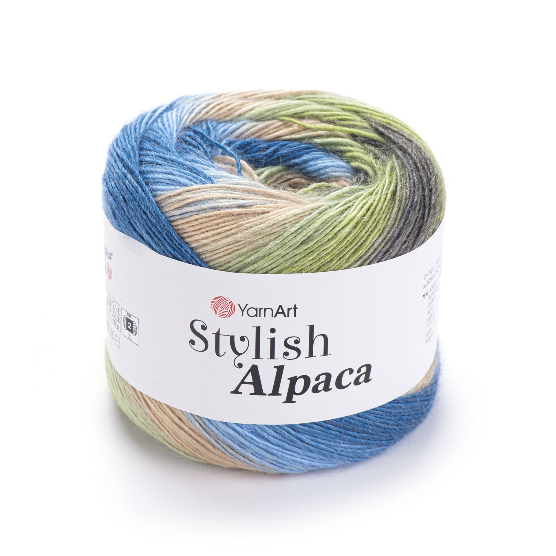 YARNART STYLISH ALPACA - MULTICOLOR KNITTING YARN VARIEGATED - 7712