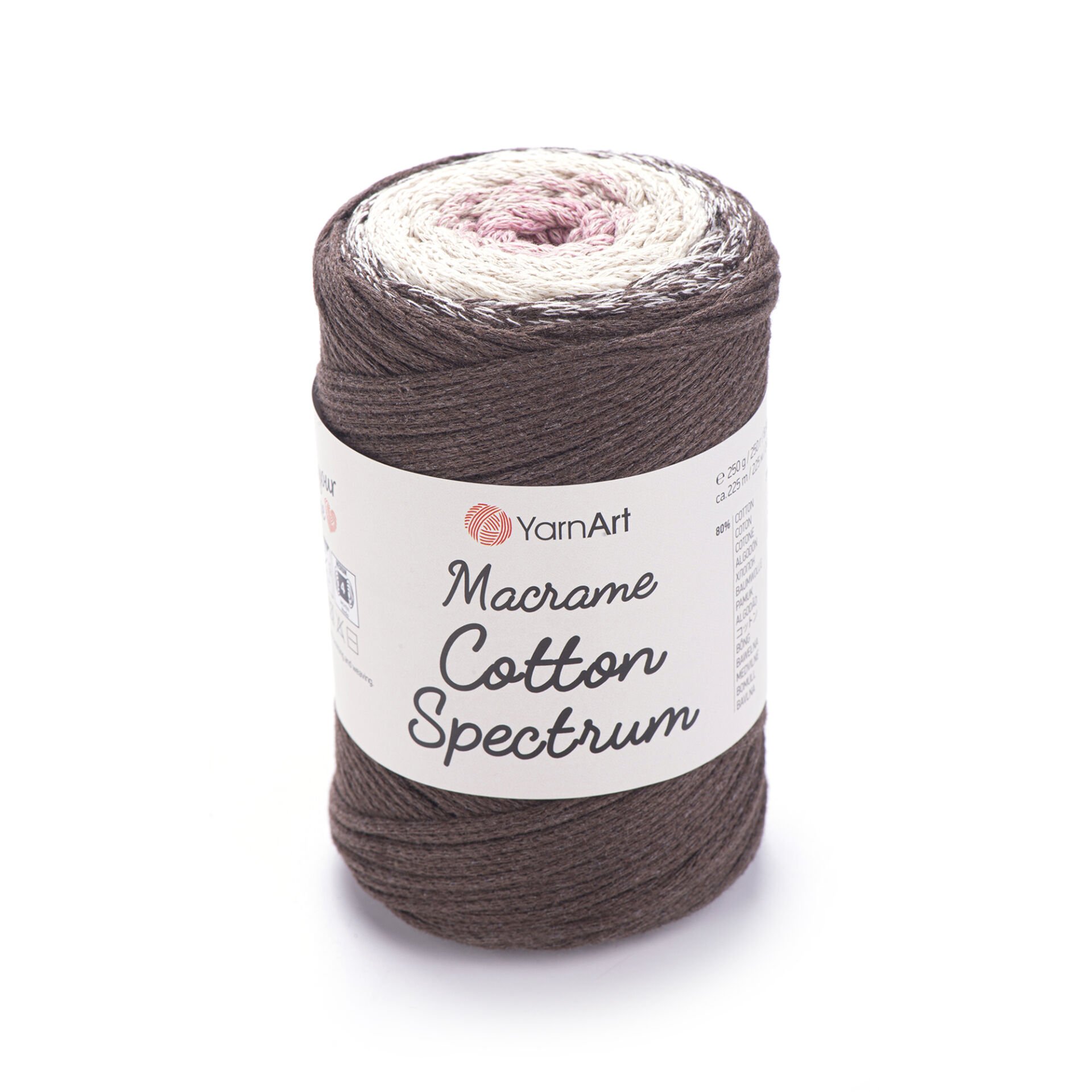 YARNART MACRAME COTTON SPECTRUM - MACRAME CORD VARIEGATED - 1302