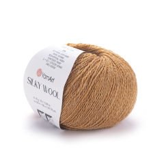 YARNART SILKY WOOL - KNITTING YARN CARAMEL - 345
