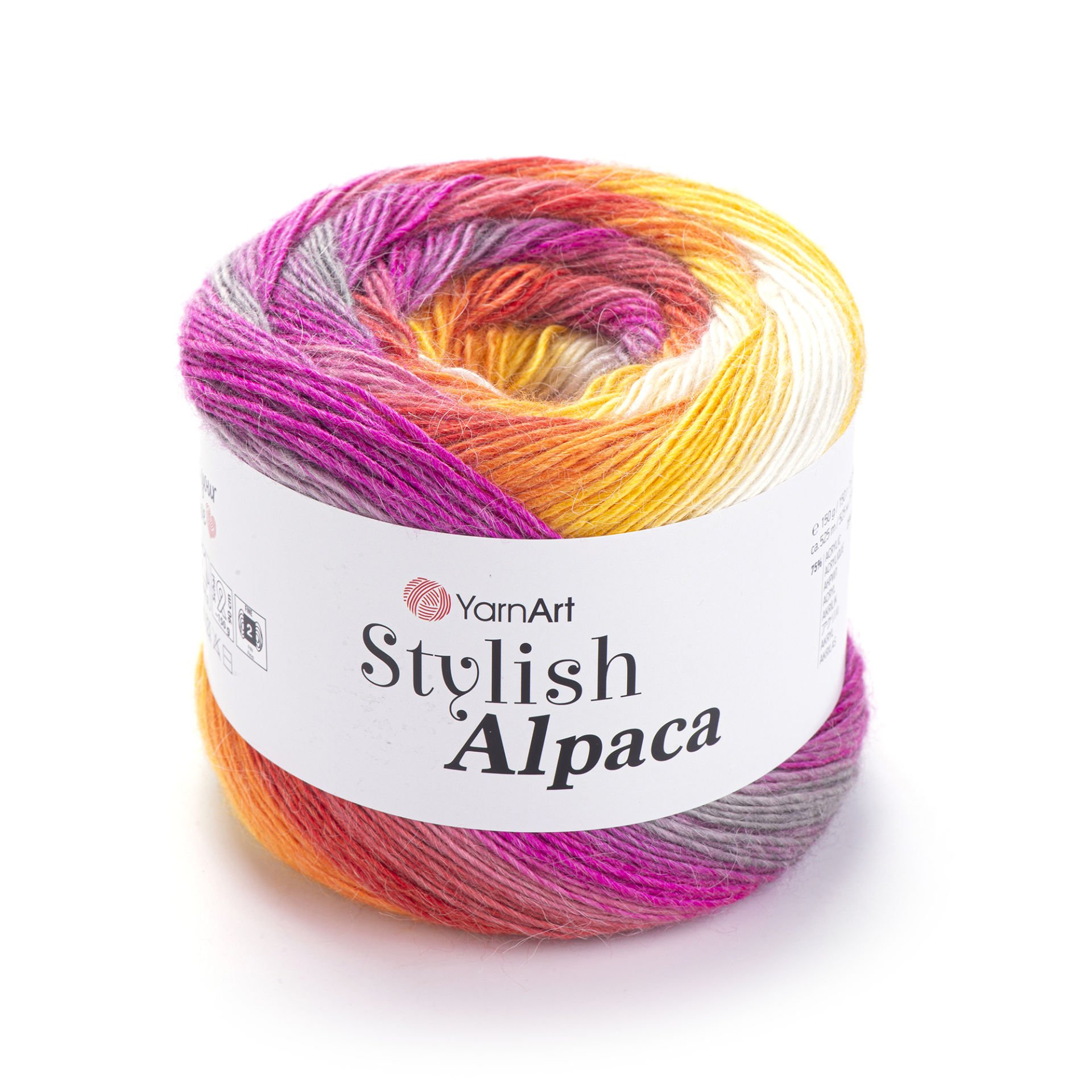 YARNART STYLISH ALPACA - MULTICOLOR KNITTING YARN VARIEGATED - 7719