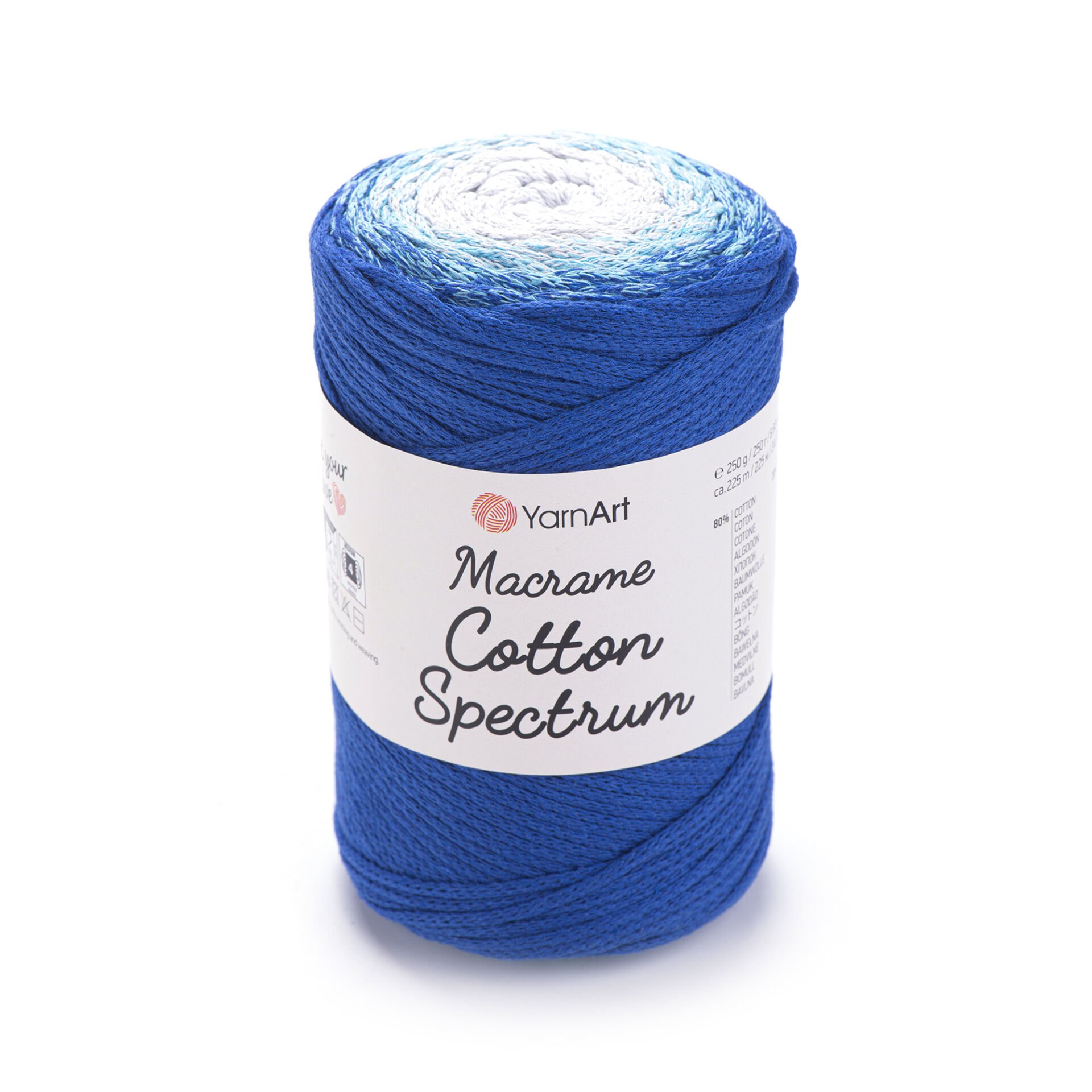 YARNART MACRAME COTTON SPECTRUM - MACRAME CORD VARIEGATED - 1312