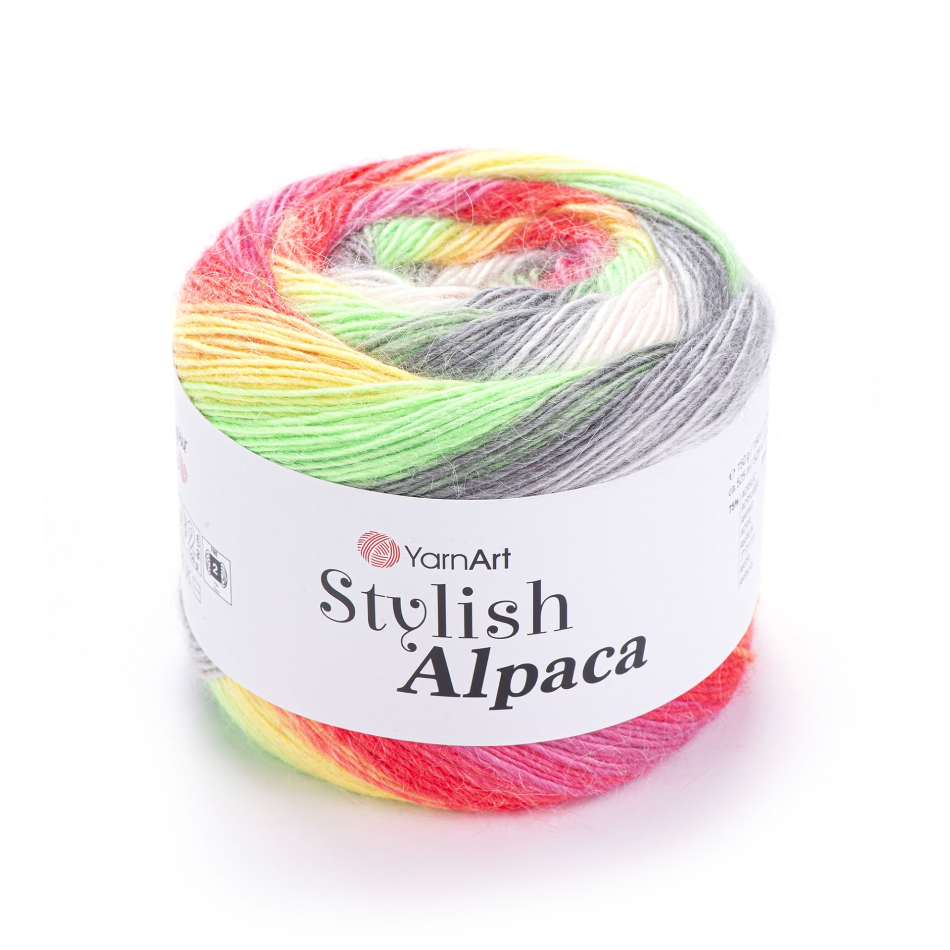 YARNART STYLISH ALPACA - MULTICOLOR KNITTING YARN VARIEGATED - 7704