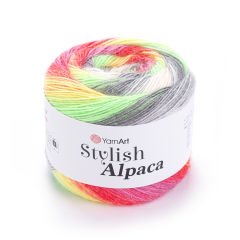YARNART STYLISH ALPACA - MULTICOLOR KNITTING YARN VARIEGATED - 7704