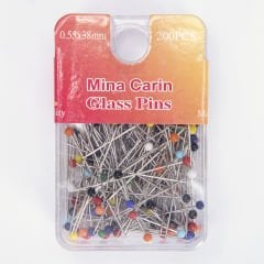 MINA CARIN GLASS NEEDLES - 200 PIECES