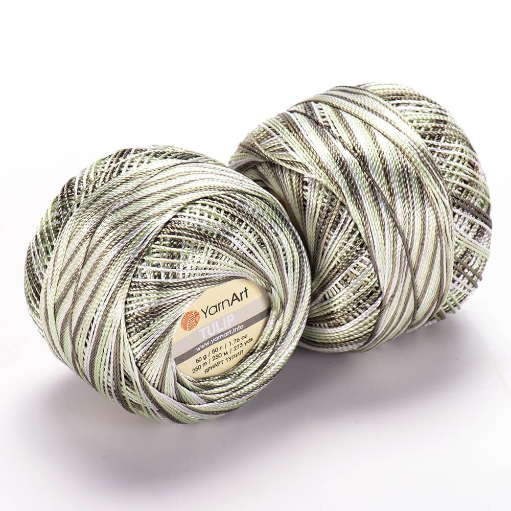 YARNART TULIP - SPARKLY MULTICOLOR LACE YARN VARIEGATED - 451