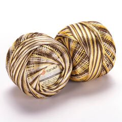 YARNART TULIP - SPARKLY MULTICOLOR LACE YARN VARIEGATED - 454